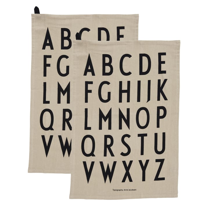 Design Letters ręcznik kuchenny 40x60 cm 2-pack - Beige - Design Letters