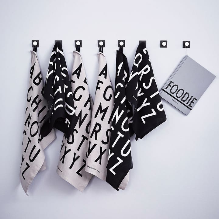Design Letters ręcznik kuchenny 40x60 cm 2-pack - Czarny - Design Letters