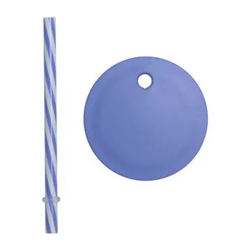 Design Letters słomka z pokrywką - Blue - Design Letters