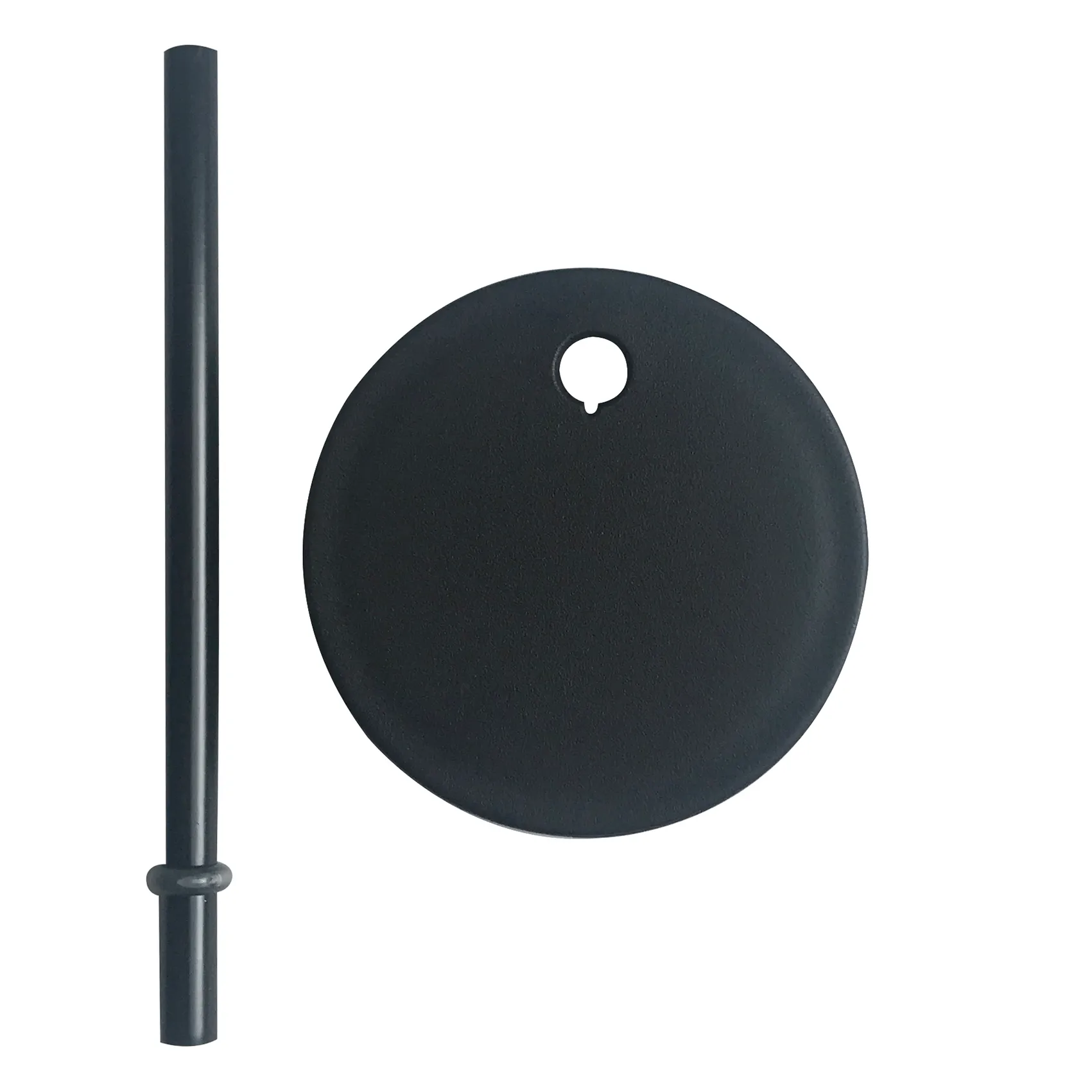 Design Letters słomka z pokrywką, Czarny Design Letters