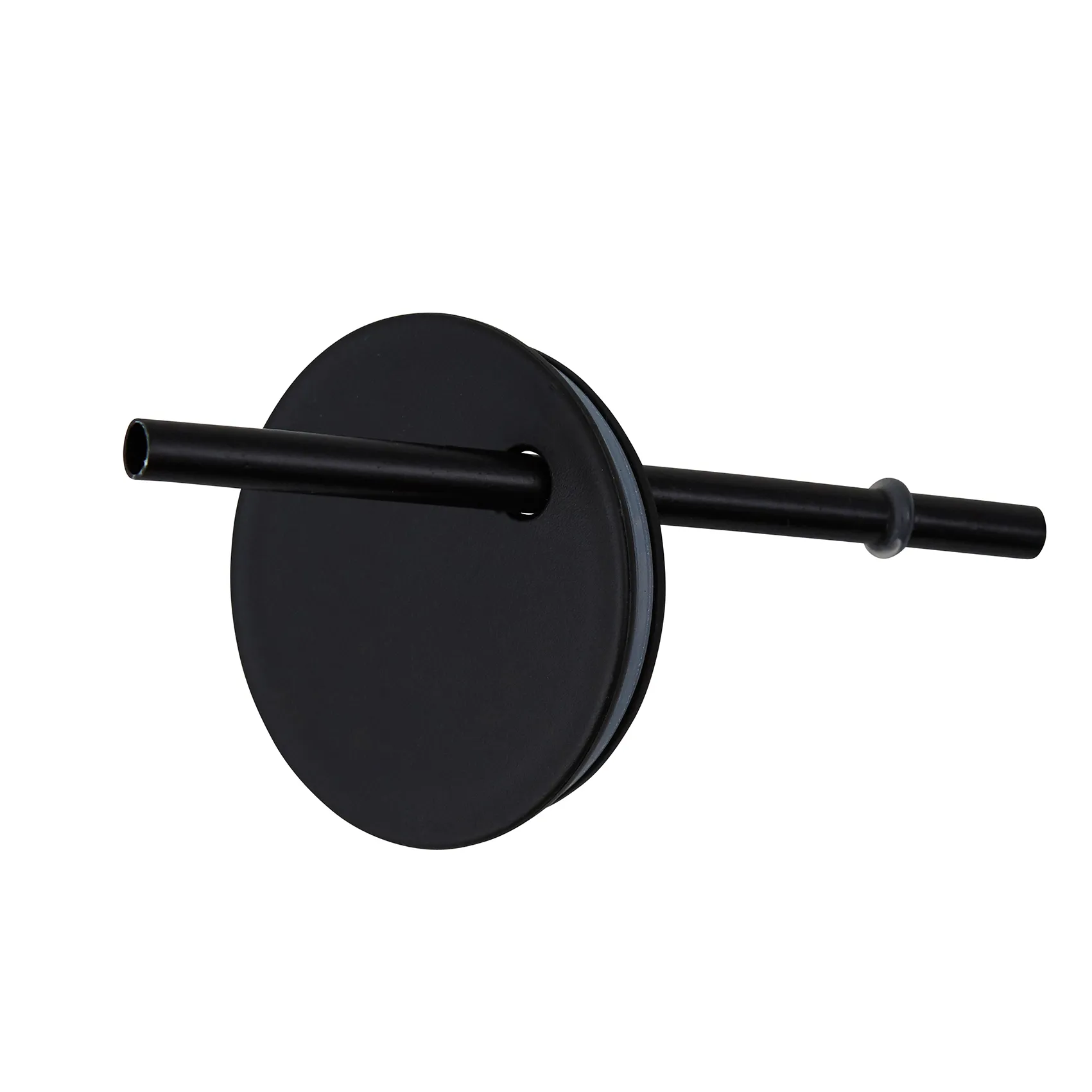 Design Letters słomka z pokrywką, Czarny Design Letters