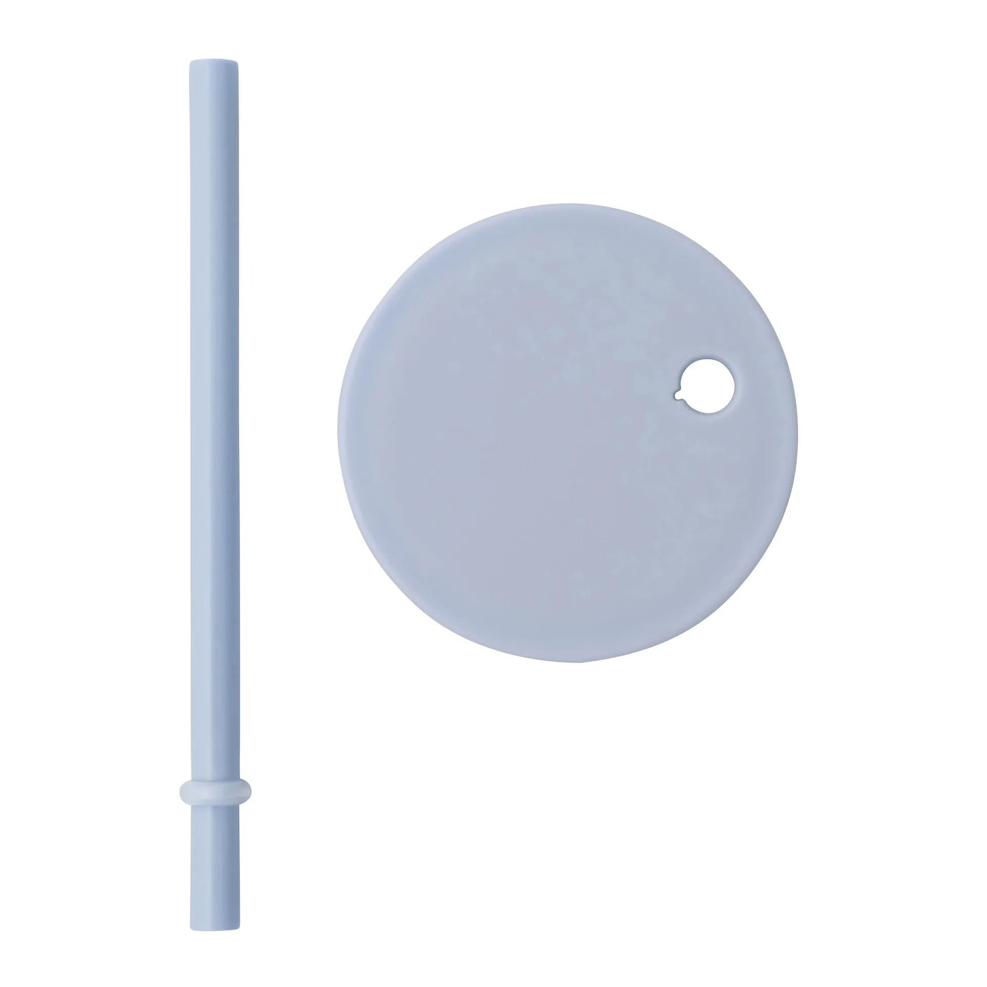 Design Letters słomka z pokrywką, Jasnoniebieski Design Letters