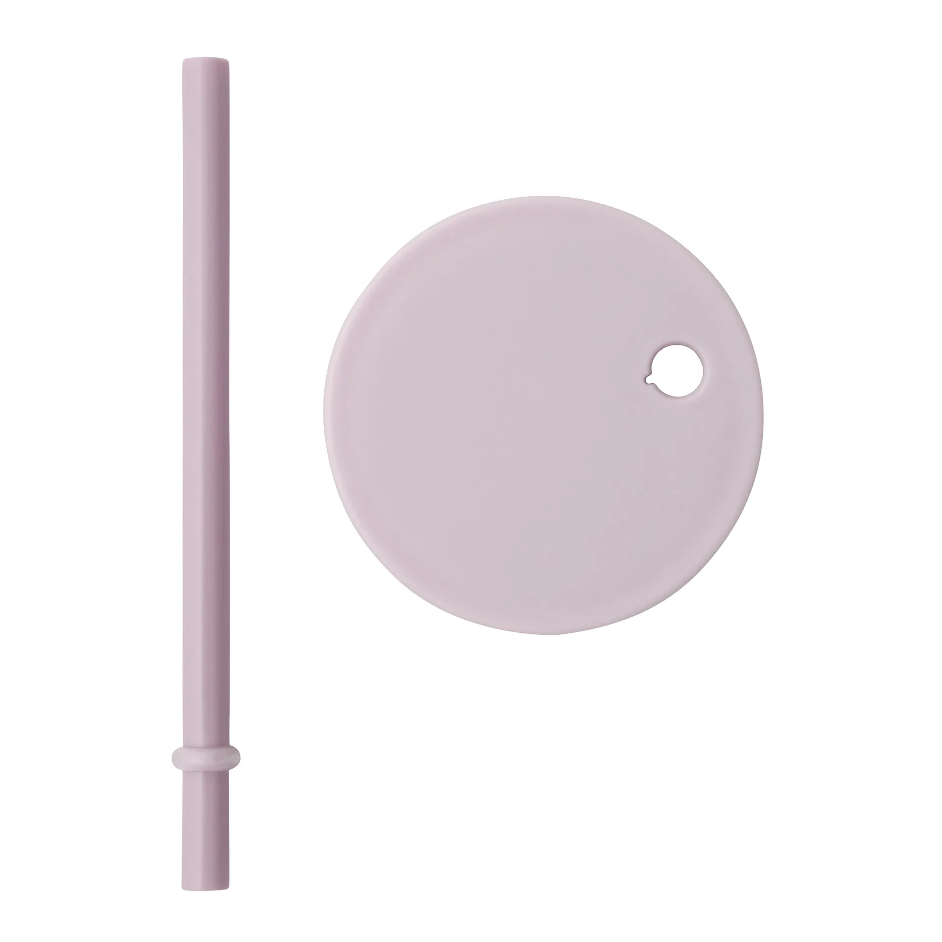 Design Letters słomka z pokrywką, Lawenda Design Letters