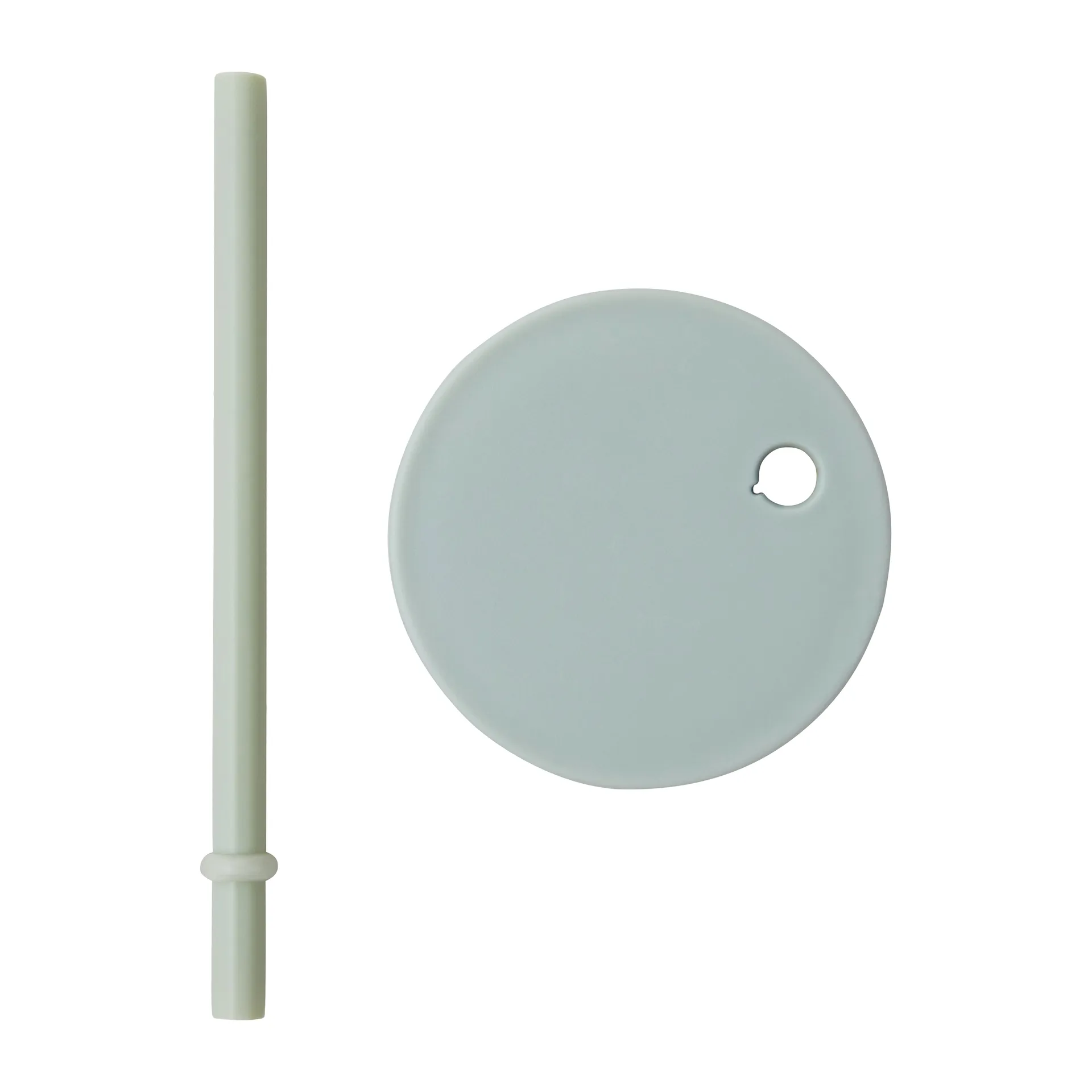 Design Letters słomka z pokrywką, Zielona Design Letters