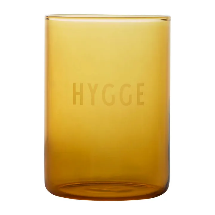 Design Letters szklanka 350 ml - Hygge-mustard - Design Letters