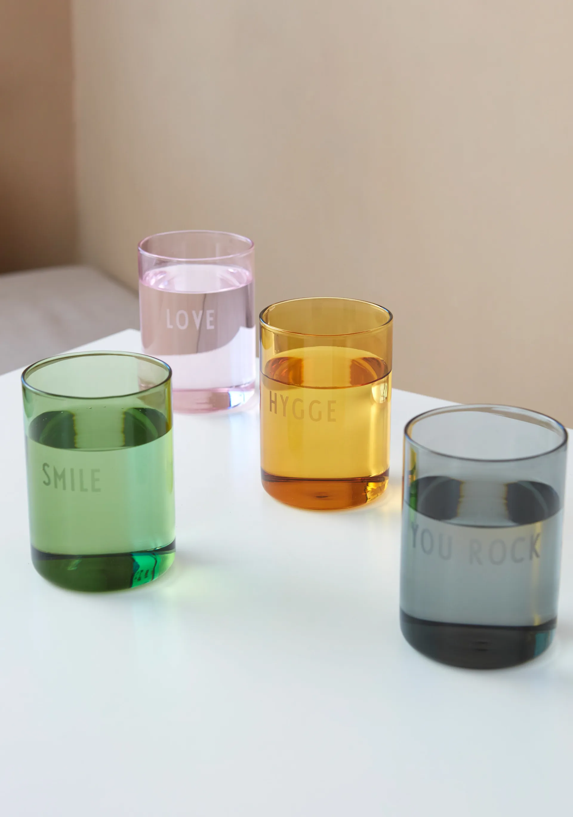 Design Letters szklanka 350 ml, Hygge-mustard Design Letters