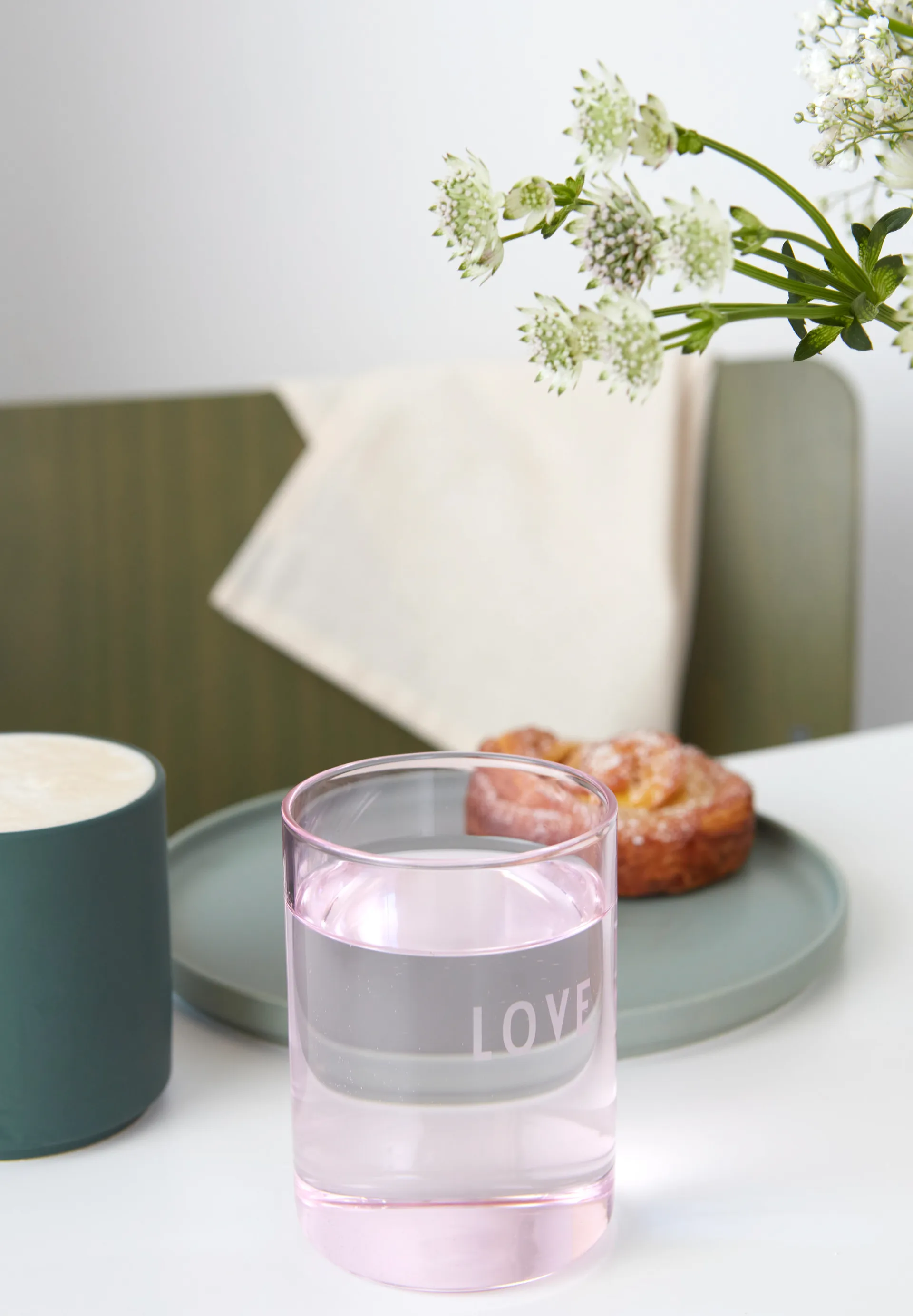 Design Letters szklanka 350 ml, Love-rose Design Letters