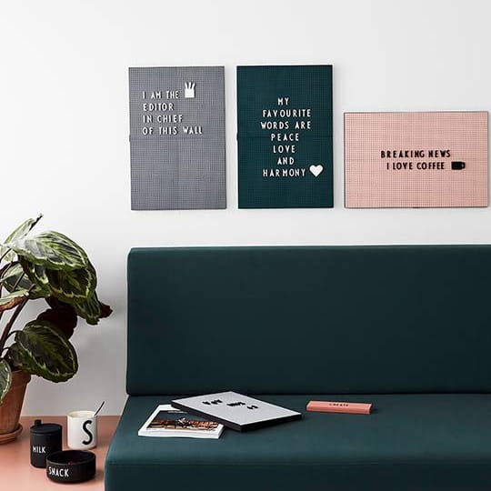 Design Letters tablica literowa A3, Ciemnoszara Design Letters