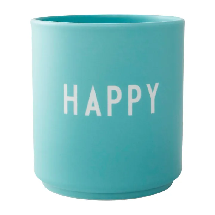 Design Letters ulubiony kubek 250 ml - Happy-aqua blue - Design Letters