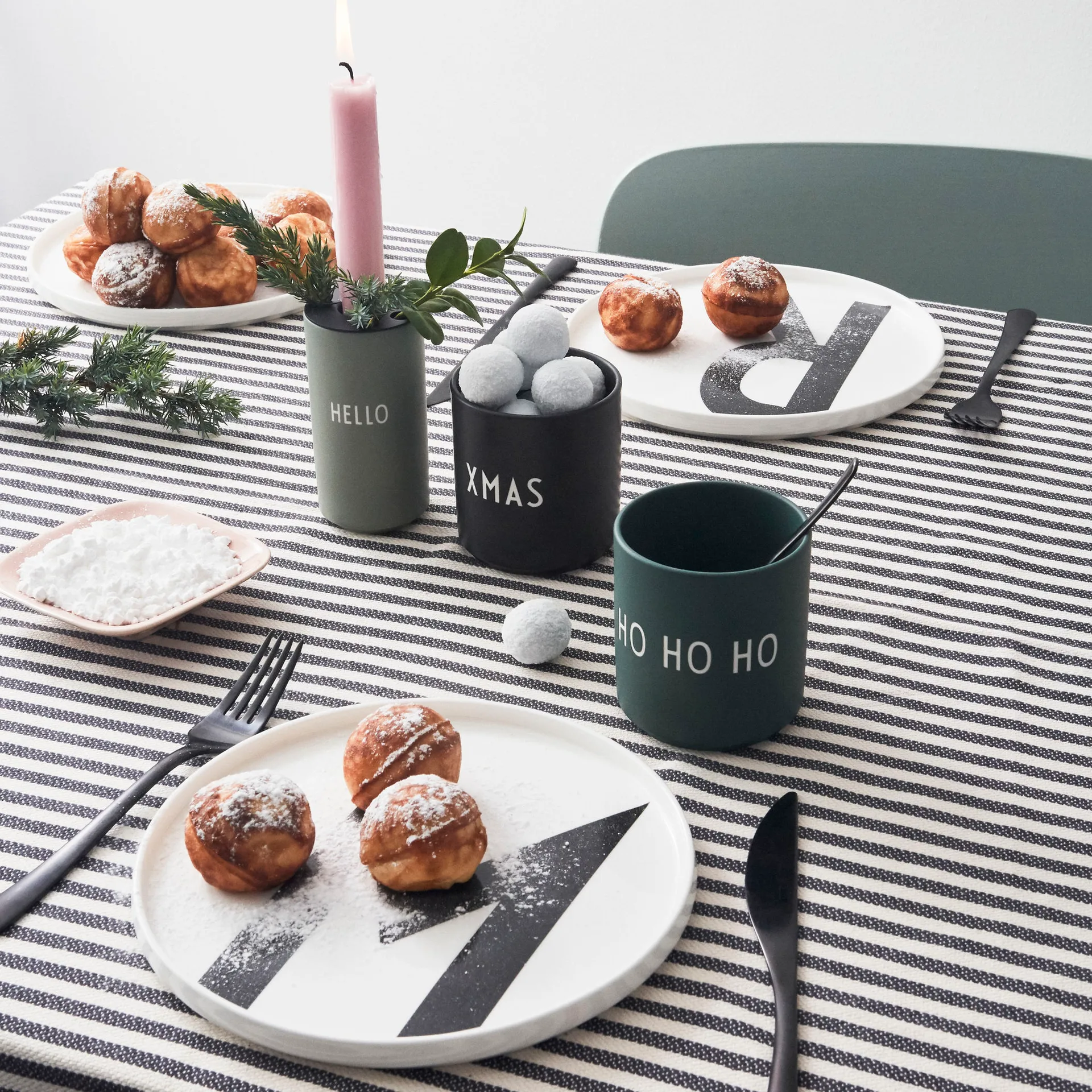 Design Letters ulubiony kubek 250 ml, Ho ho ho-dark green Design Letters