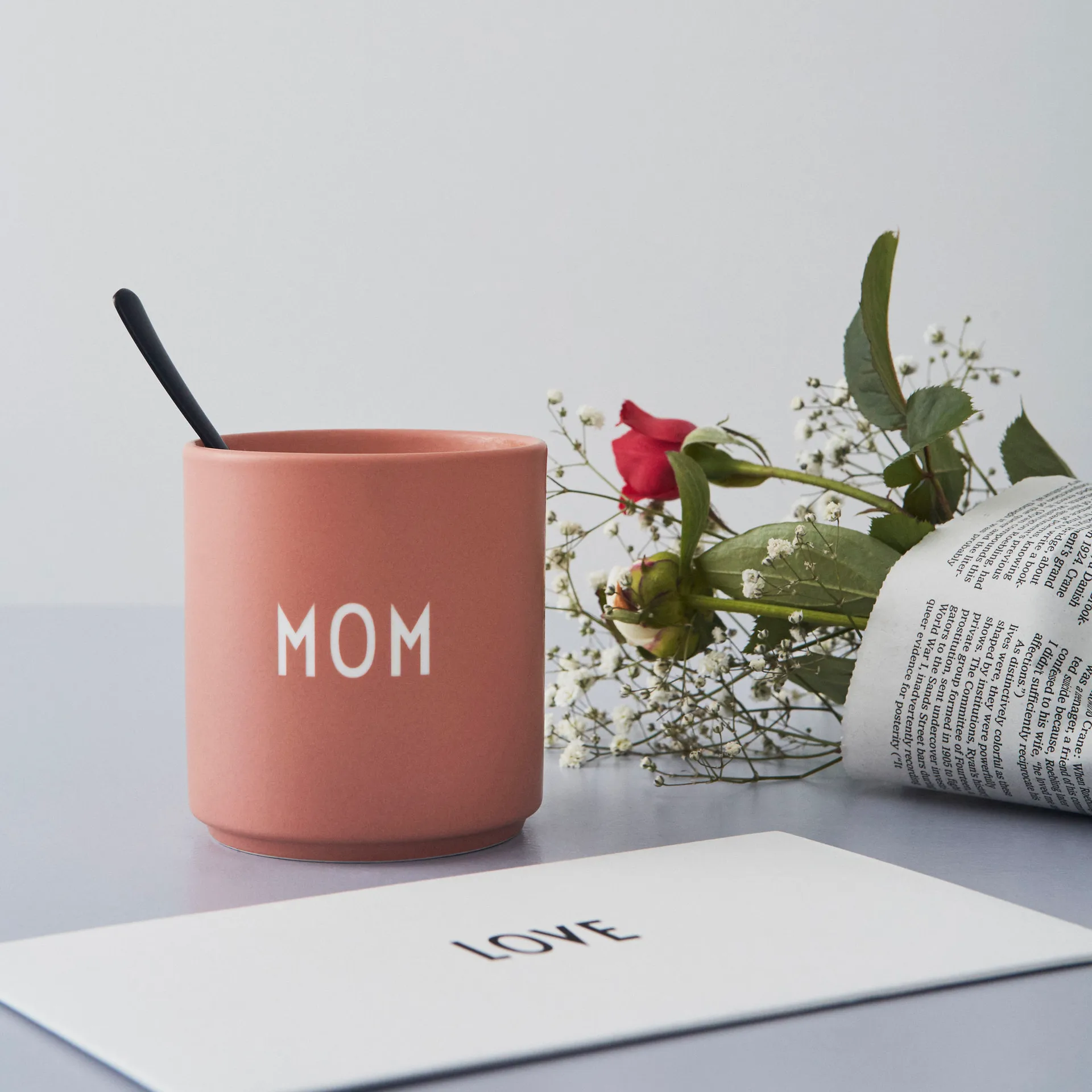 Design Letters ulubiony kubek 250 ml, Mom/Love-nude Design Letters