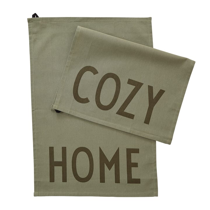 Design Letters ulubiony ręcznik kuchenny 2 szt. - Cozy-home-olive green - Design Letters