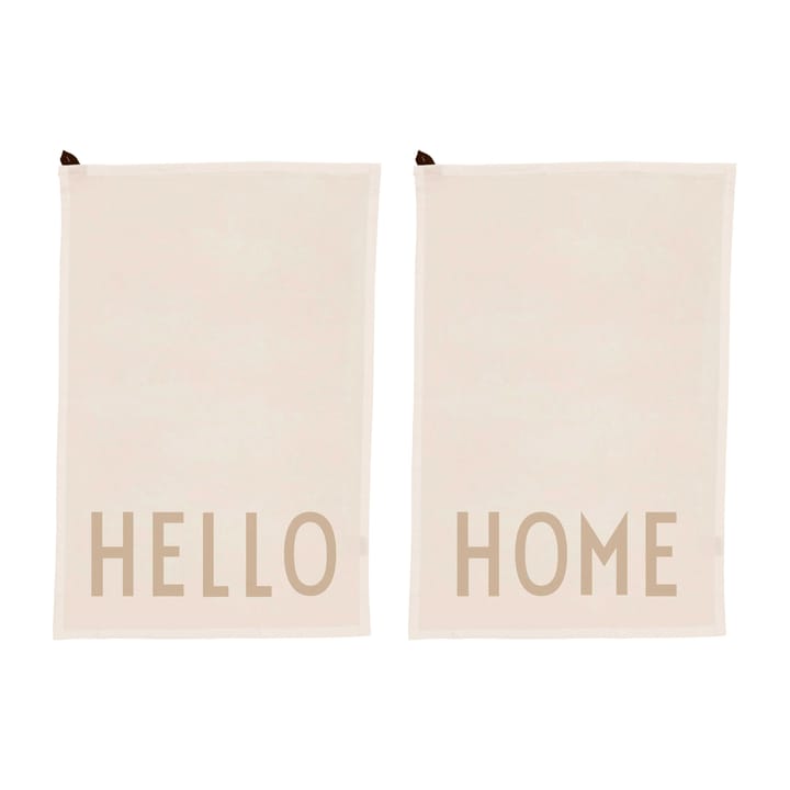 Design Letters ulubiony r�ęcznik kuchenny 2 szt. - Hello-home-off white - Design Letters