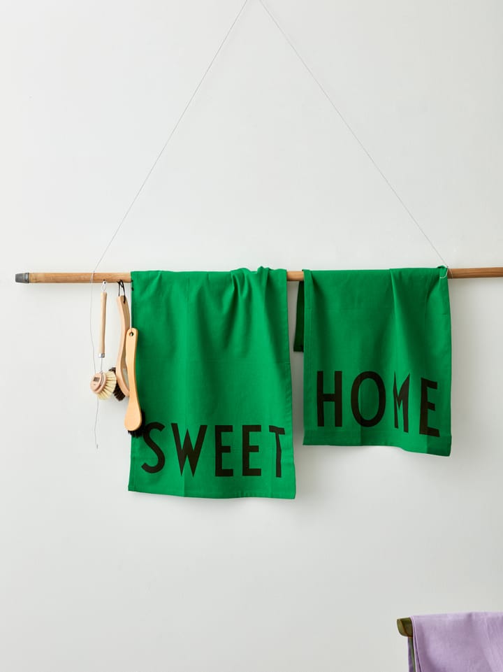 Design Letters ulubiony ręcznik kuchenny 2 szt. - Sweet-home-green - Design Letters