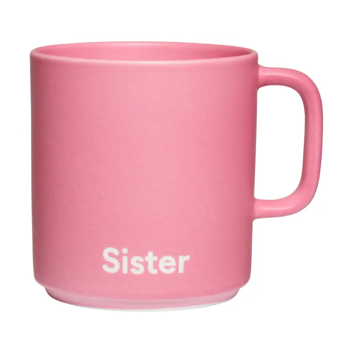 Design Letters VIP ulubiony kubek z uchwytem 250 ml - Sister-pink - Design Letters