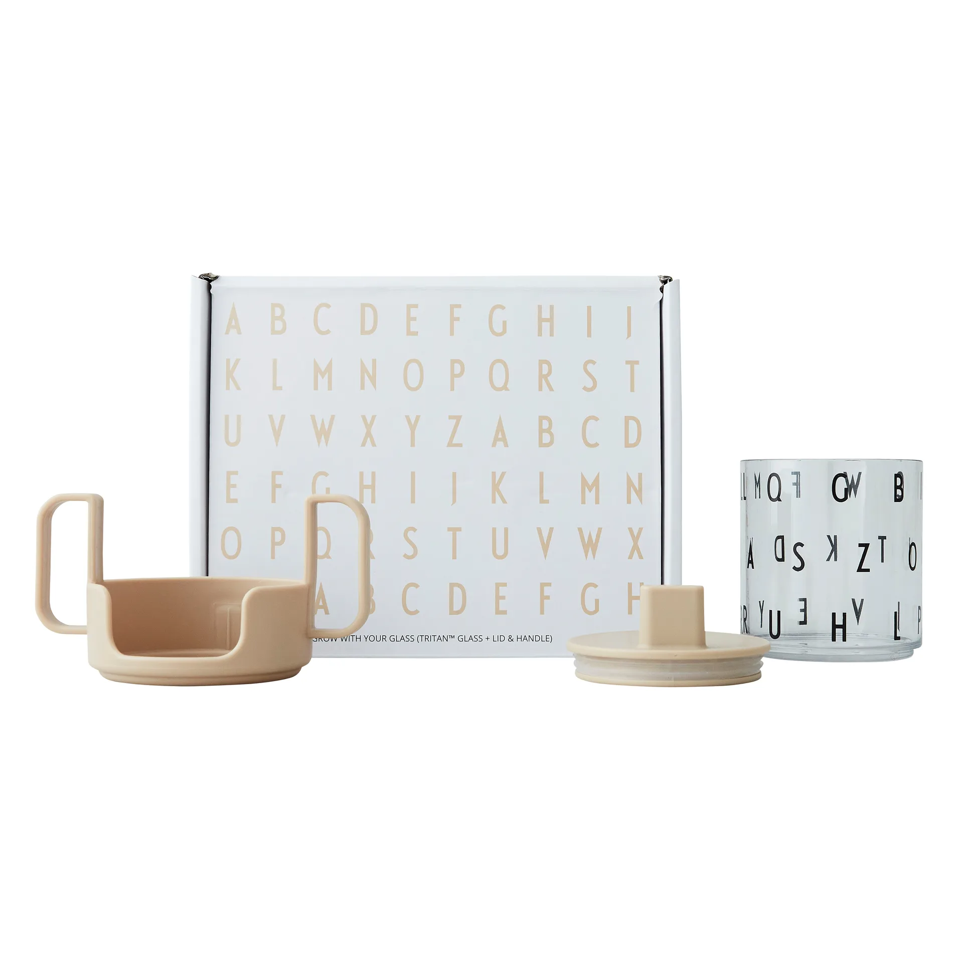Filiżanka Grow with your cup, Beżowy Design Letters