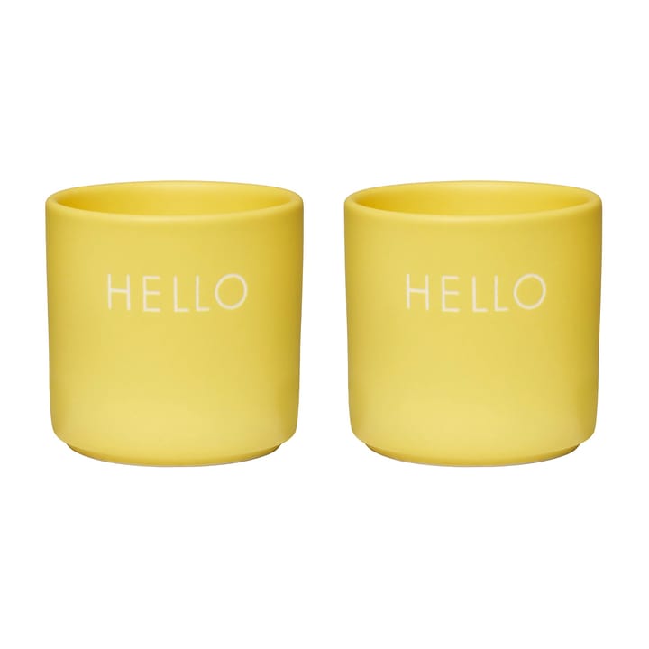 Kieliszek na jajko Design Letters 2 szt., Hello-yellow Design Letters