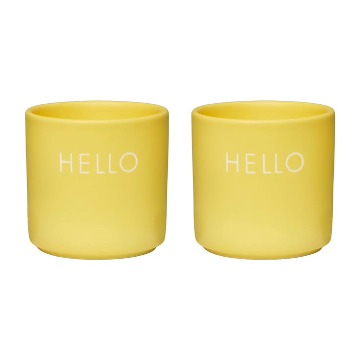 Kieliszek na jajko Design Letters 2 szt. - Hello-yellow - Design Letters