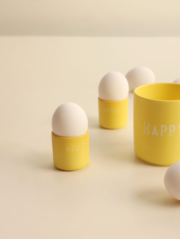 Kieliszek na jajko Design Letters 2 szt., Hello-yellow Design Letters