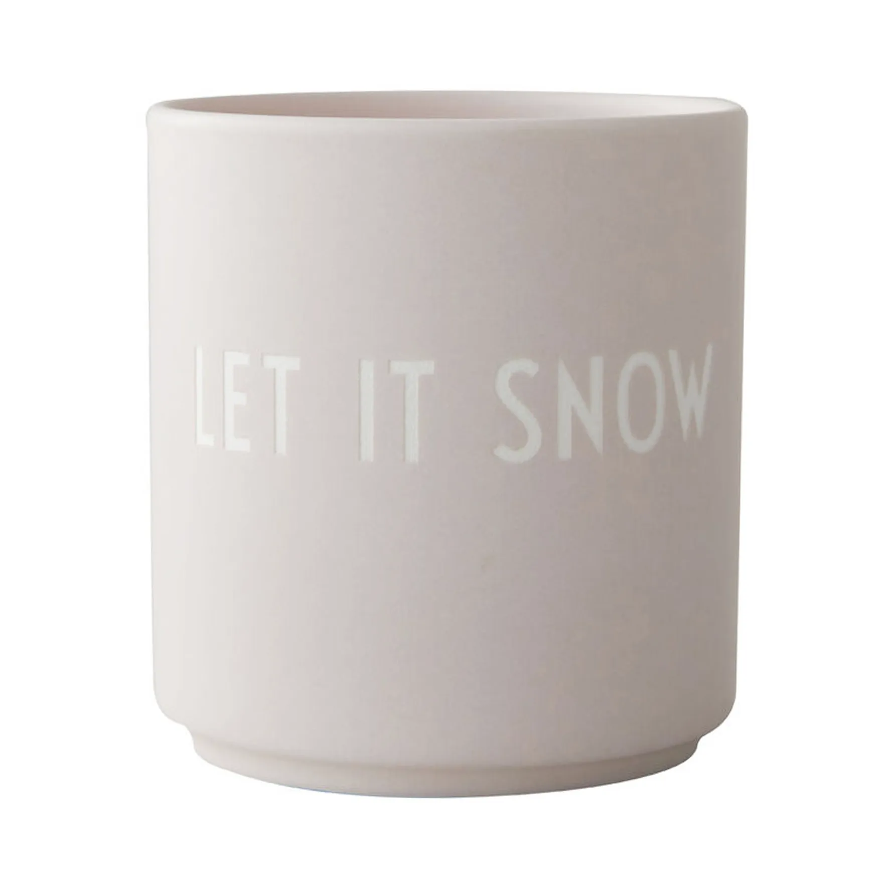 Kubek Favourite Design Letters 25 cl, Let it snow-pastel beige Design Letters