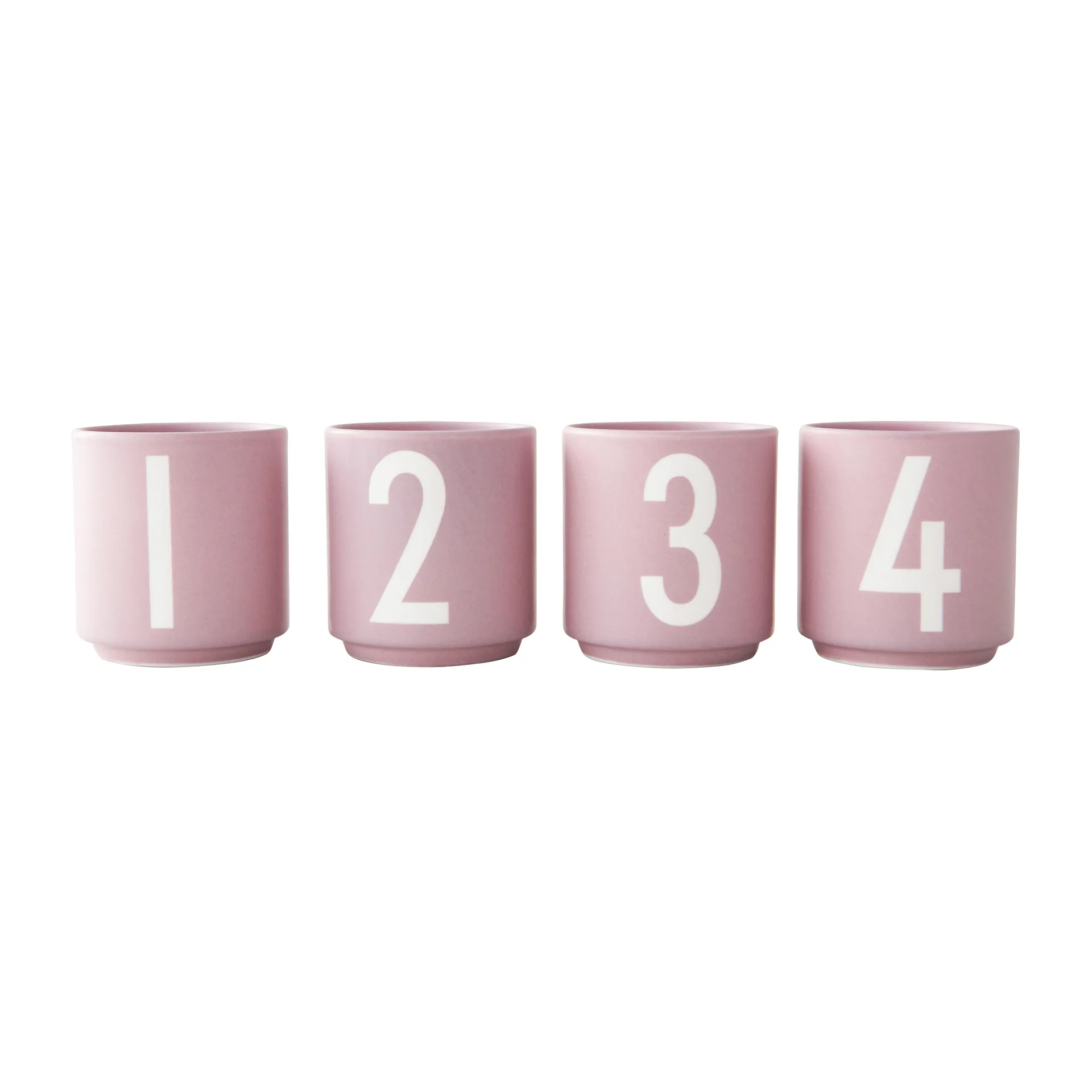 Kubek Mini Cups 4 szt., Lavender Design Letters