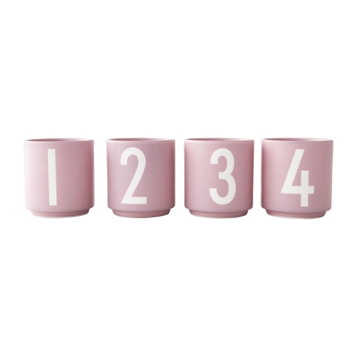 Kubek Mini Cups 4 szt., Lavender Design Letters