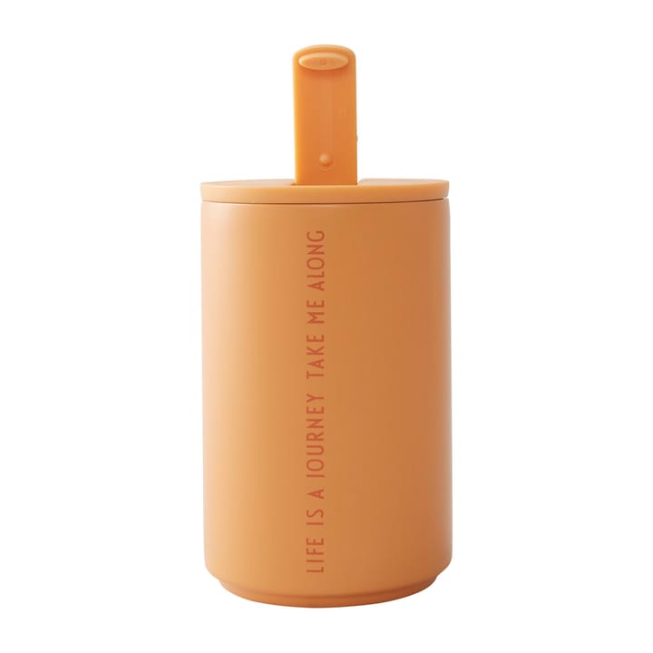 Kubek termiczny Design Letters, Life-orange Design Letters