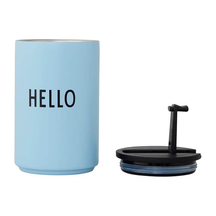 Kubek termiczny Design Letters, Light blue-hello Design Letters