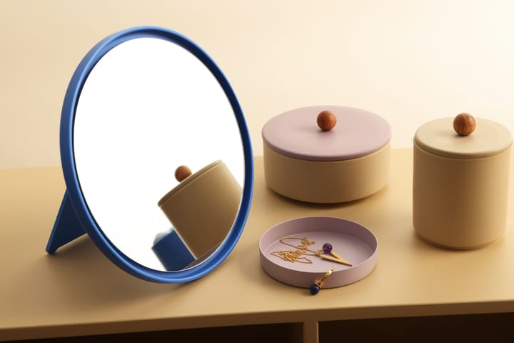 Lustro stołowe Mirror Mirror Ø21 cm, Cobalt blue Design Letters
