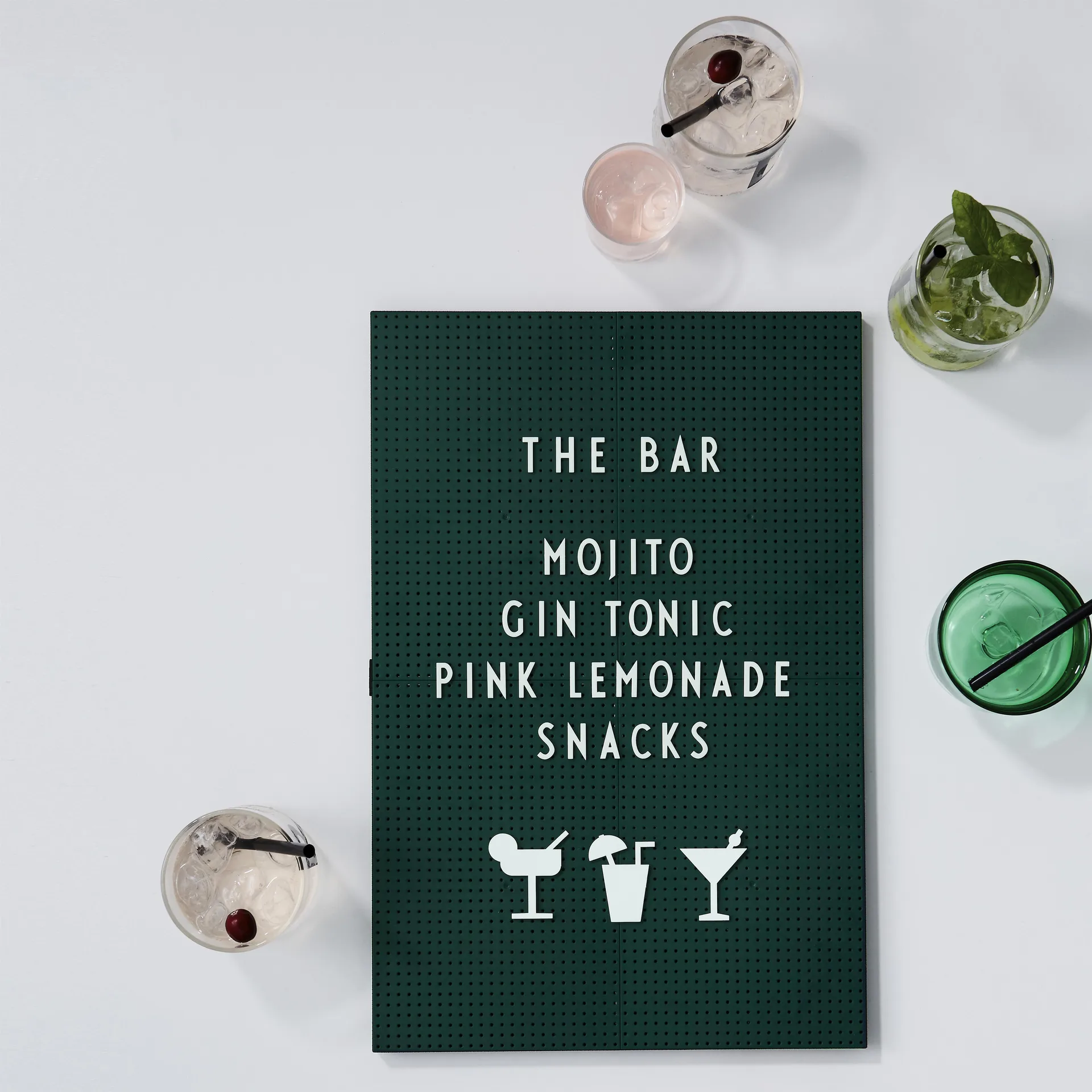 Party Icons do tablicy 20 części, biały Design Letters