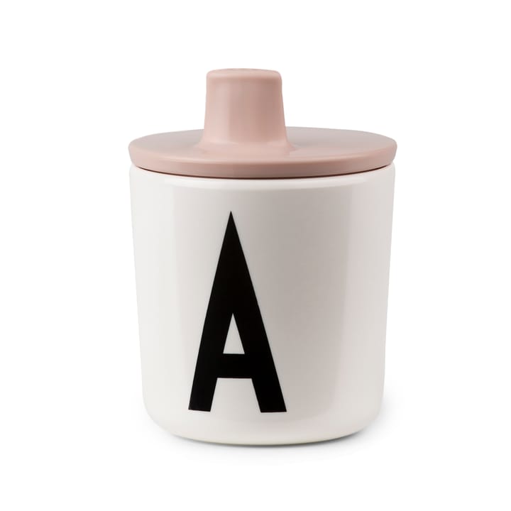 Pokrywka z dzi�óbkiem do kubka z melaminy Design Letters , Nude Design Letters