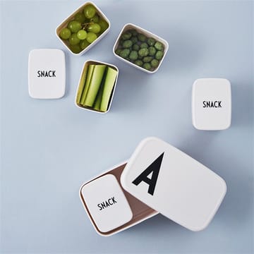 Projekt Litery pudełko na przekąski lunch box - biały - Design Letters