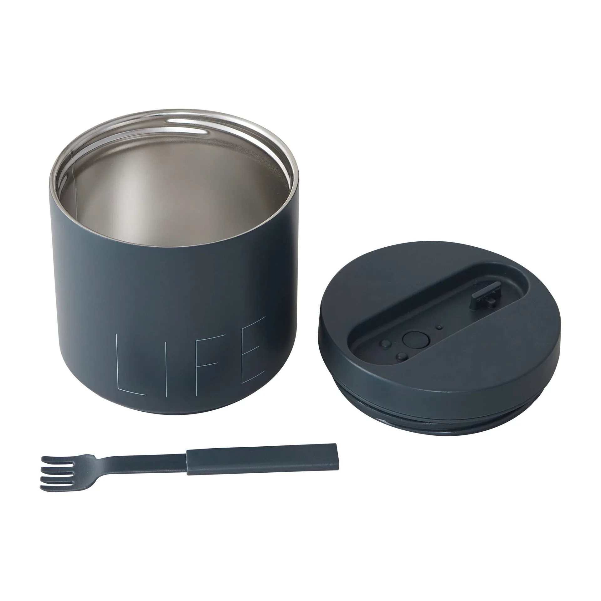 Pudełko termiczne Design Letters duże, Life-Royal blue Design Letters