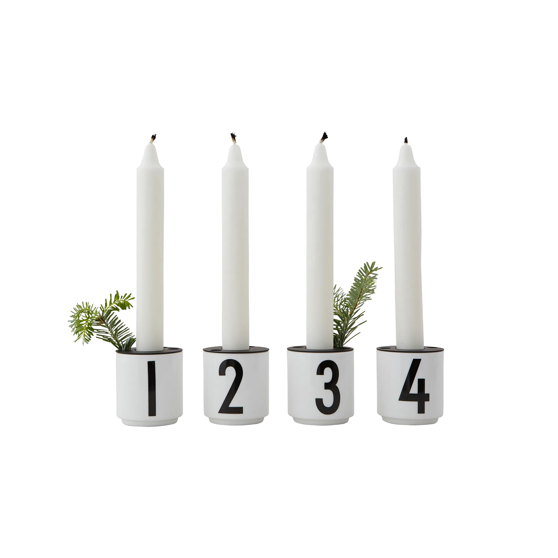 Świecznik do ulubionego wazonu /filiżanki do espresso 4-pak, mała Design Letters