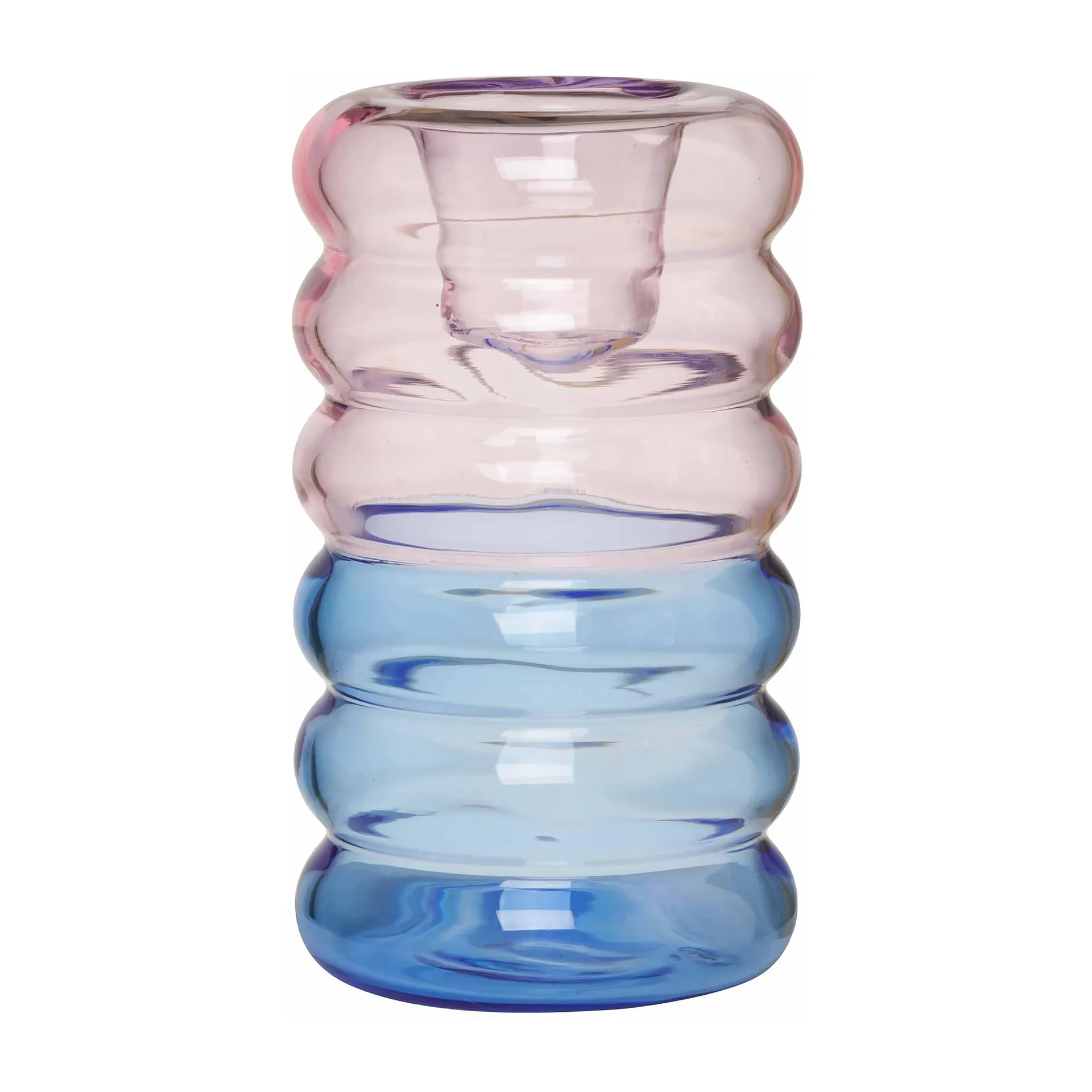 Świecznik Hoop Ø3,5x9 cm, Pink-blue Design Letters