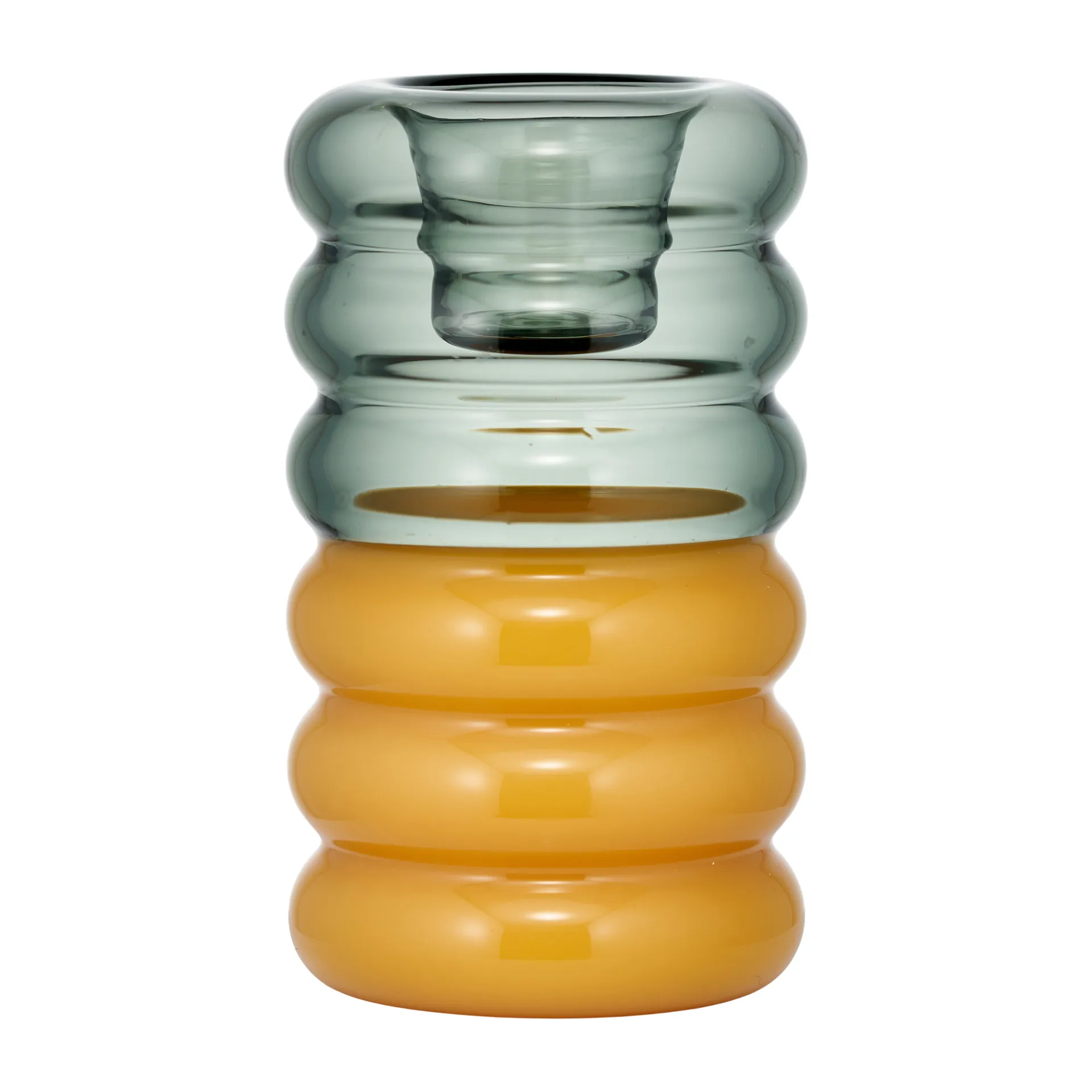 Świecznik Hoop Ø3,5x9 cm, Smoke-milky yellow Design Letters