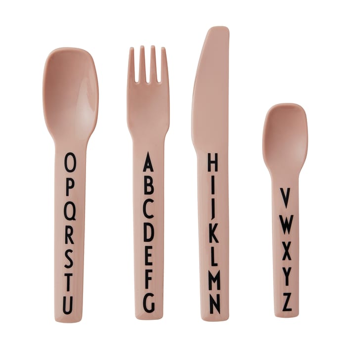 Sztućce dla dzieci z melaminy Design Letters - Nude - Design Letters