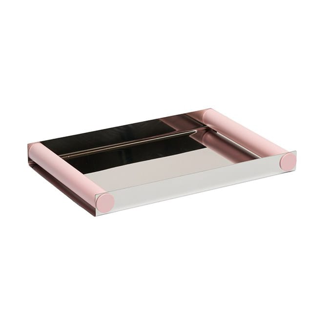 Taca Ray tray disco 20,5x30 cm - Creole pink-stal nierdzewna - Design Letters