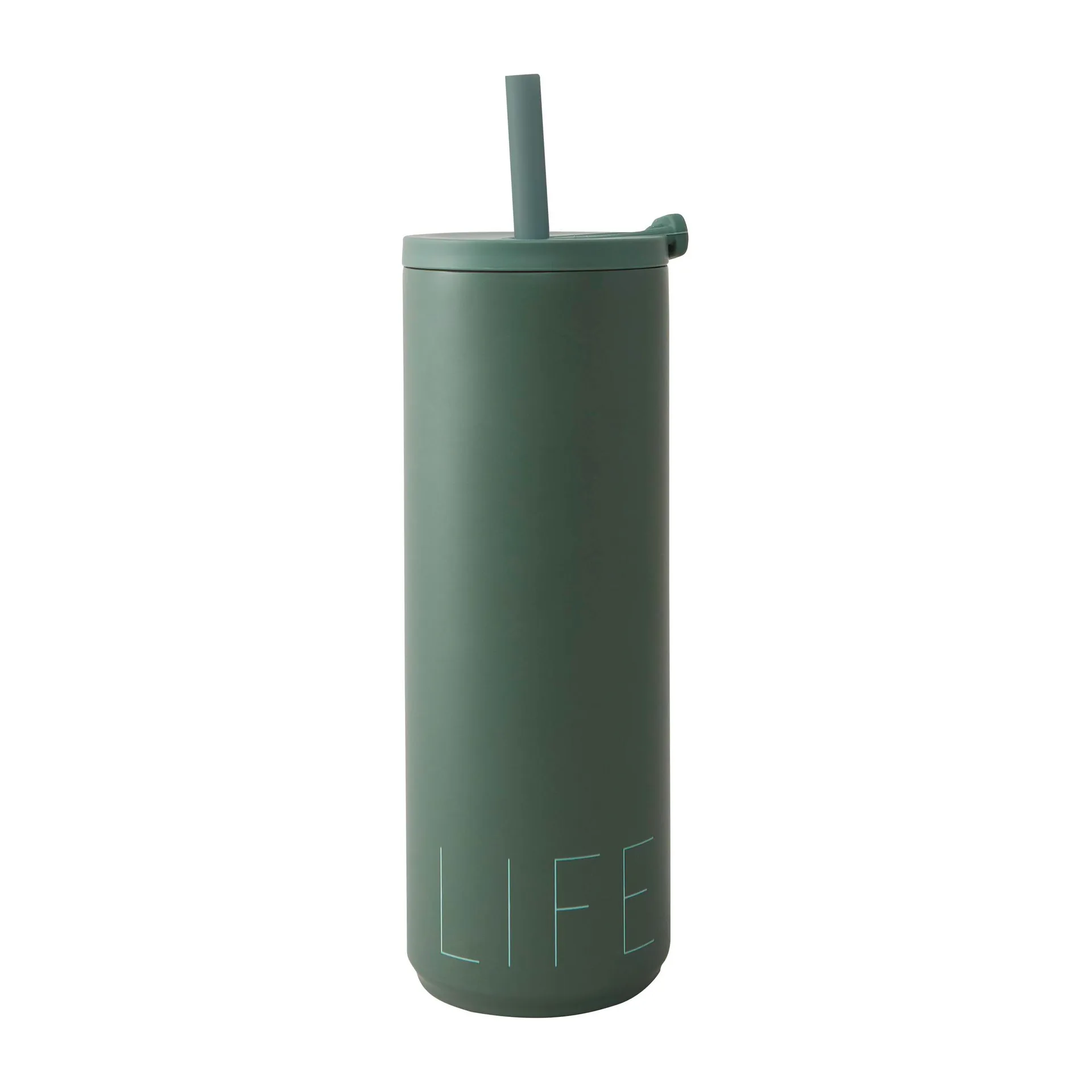 Termos Travel Life ze słomką 50 cl, Myrtle green Design Letters
