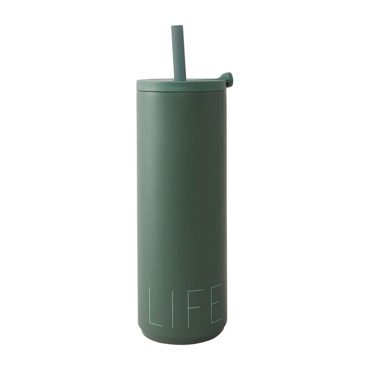 Termos Travel Life ze słomką 50 cl - Myrtle green - Design Letters