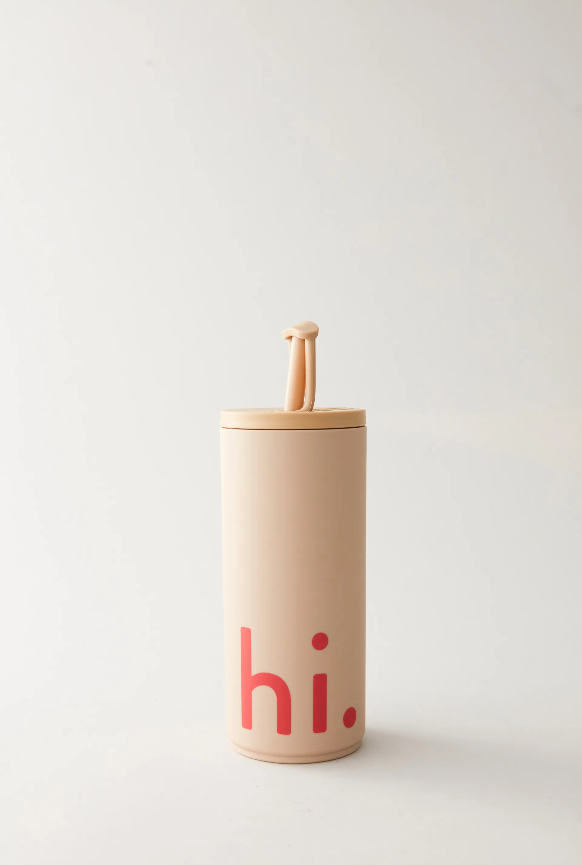 Travel Life termos z rurką 500 ml, Hi-beige Design Letters