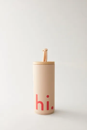 Travel Life termos z rurką 500 ml - Hi-beige - Design Letters