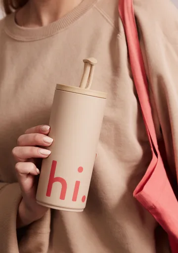 Travel Life termos z rurką 500 ml - Hi-beige - Design Letters