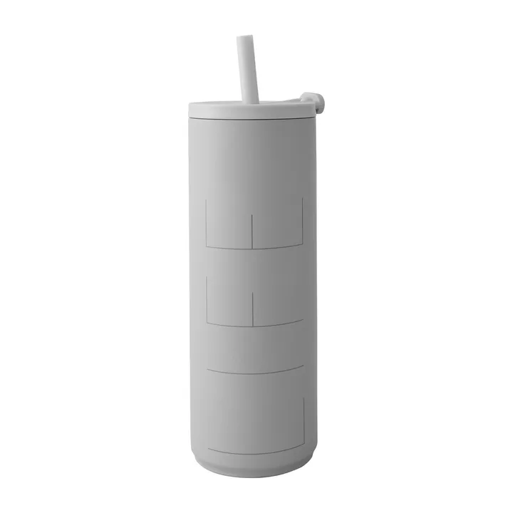 Travel Life termos z rurką 500 ml - Light grey - Design Letters