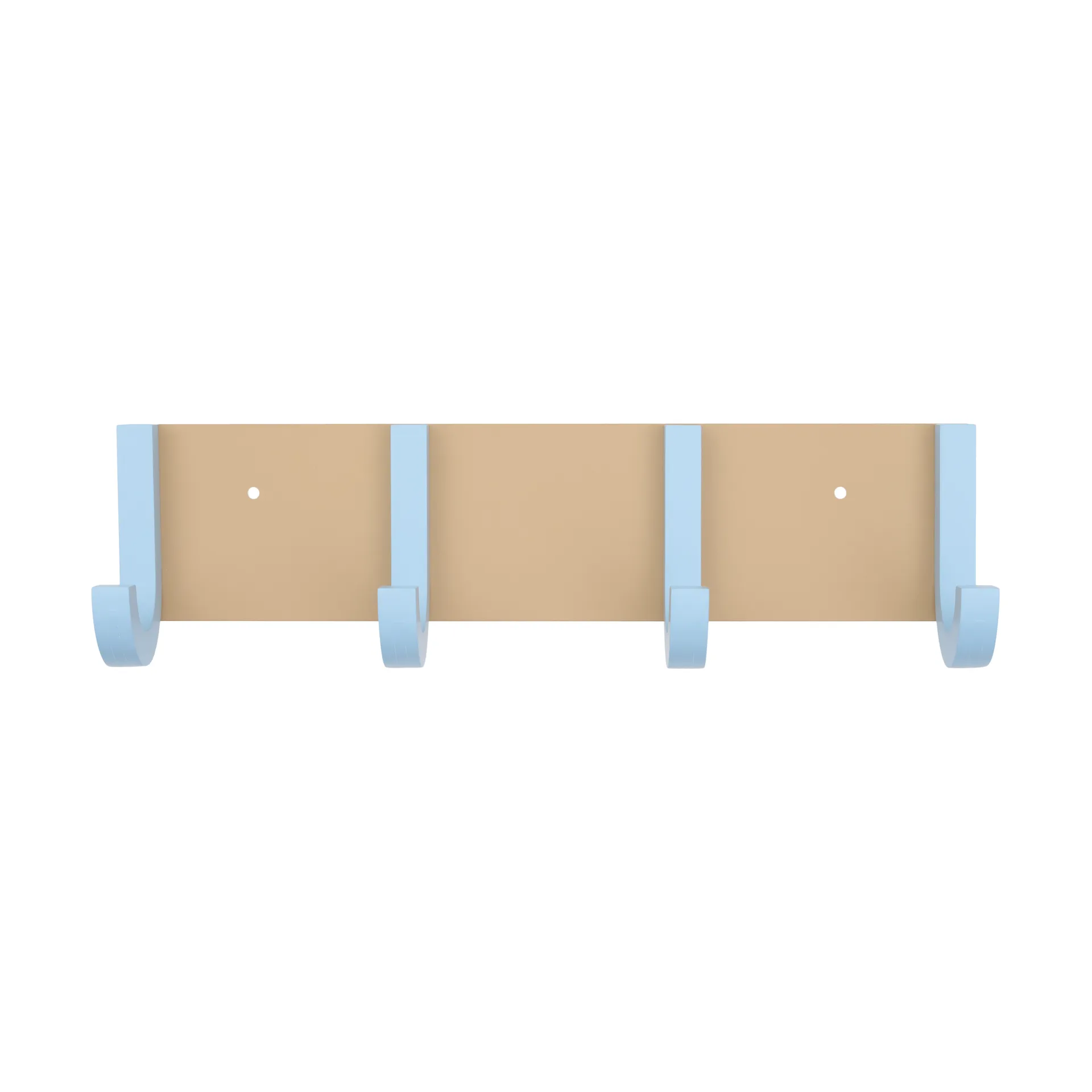 Wieszak na ubrania Jay 4 haczykami, Beige-light blue Design Letters