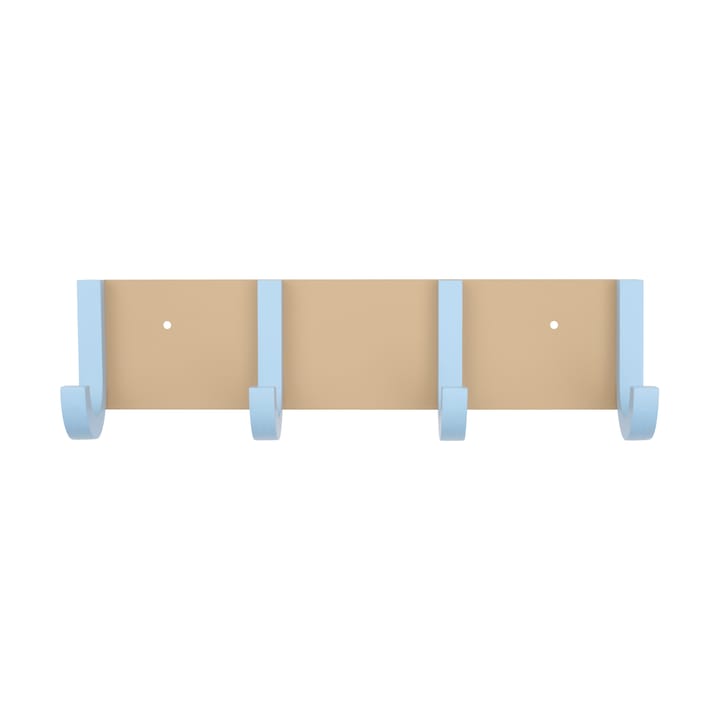 Wieszak na ubrania Jay 4 haczykami - Beige-light blue - Design Letters