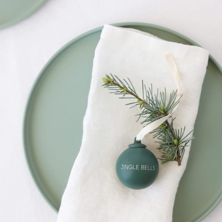 XMAS Stories bombka świąteczna Ø4 cm 4-pak, Dark green-dusty green Design Letters