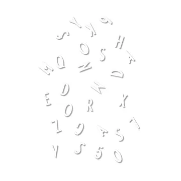 Zestaw literek Design Letters - Białe litery - Design Letters