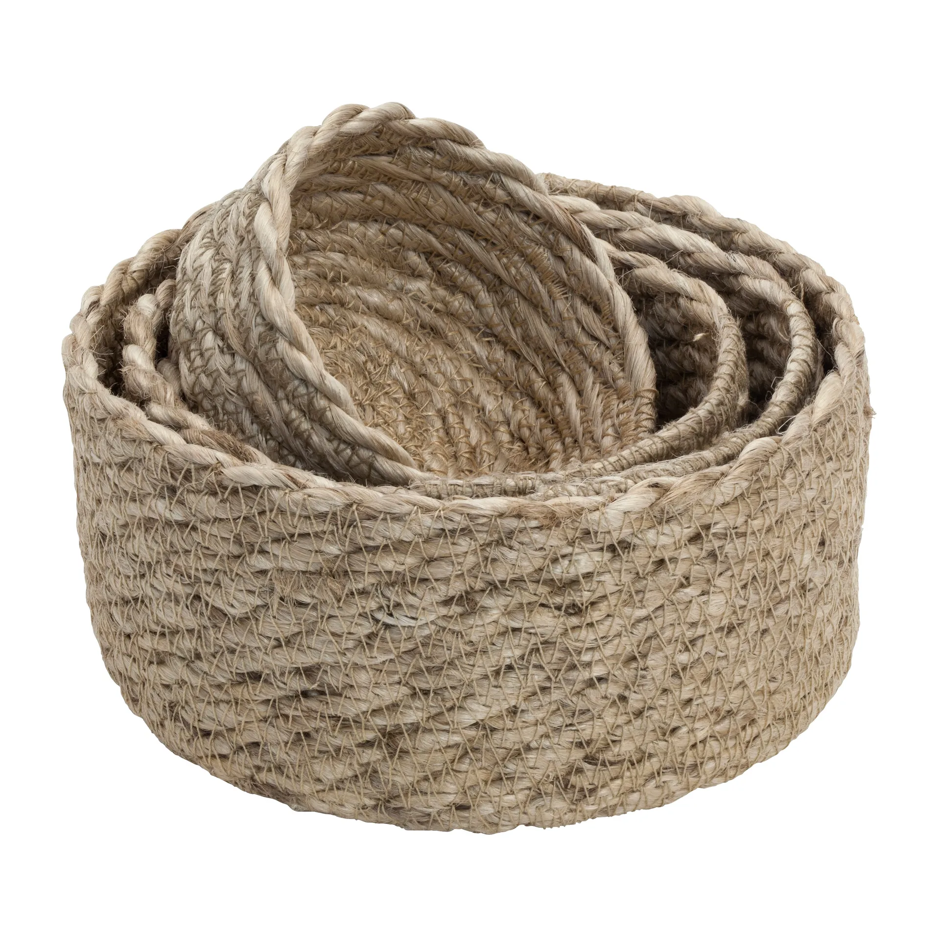 Elin koszyk jutowy mini twist 4-pak, Naturalny-szary Dixie