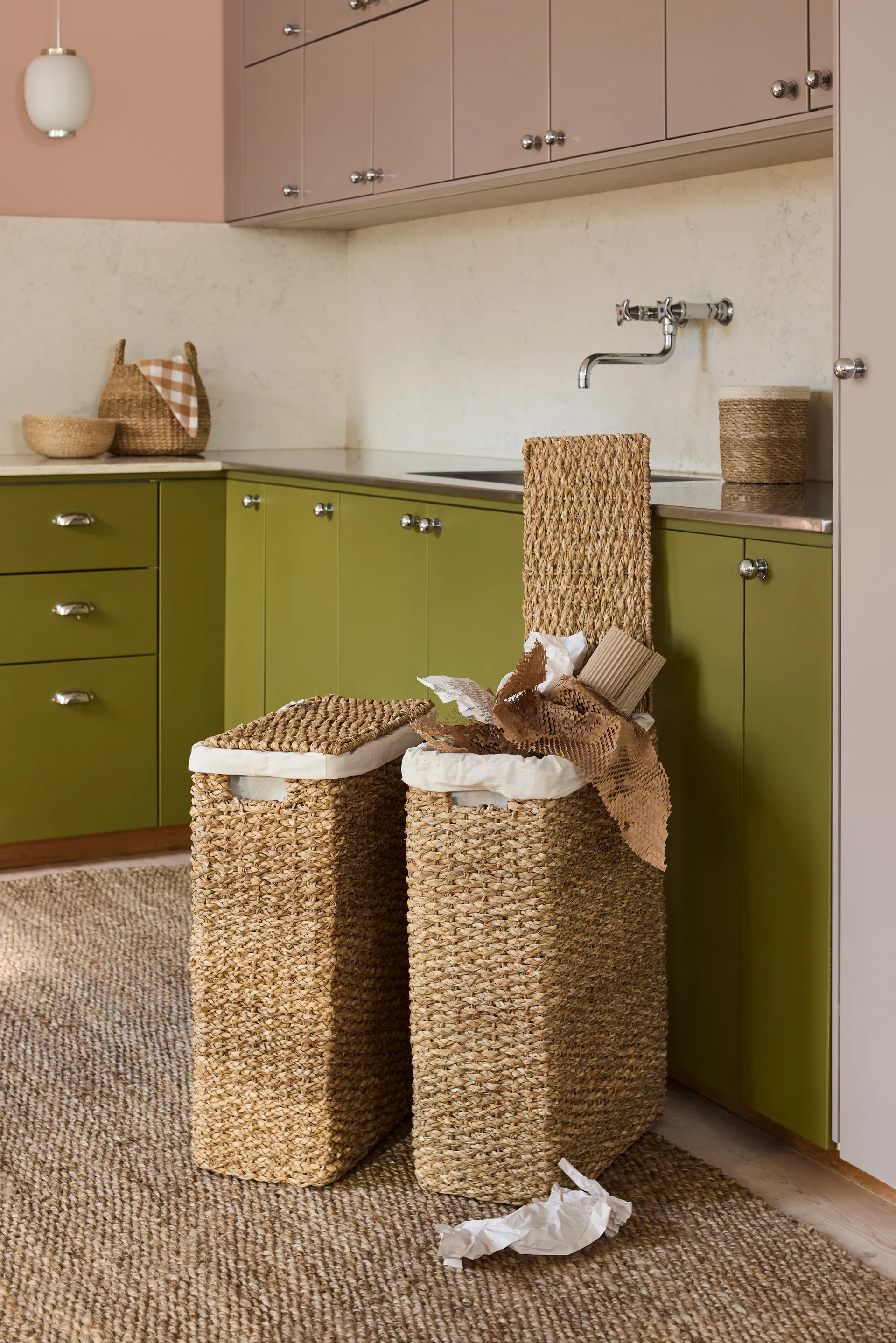 Esther pleciony kosz na pranie naturalny, 58 cm Dixie